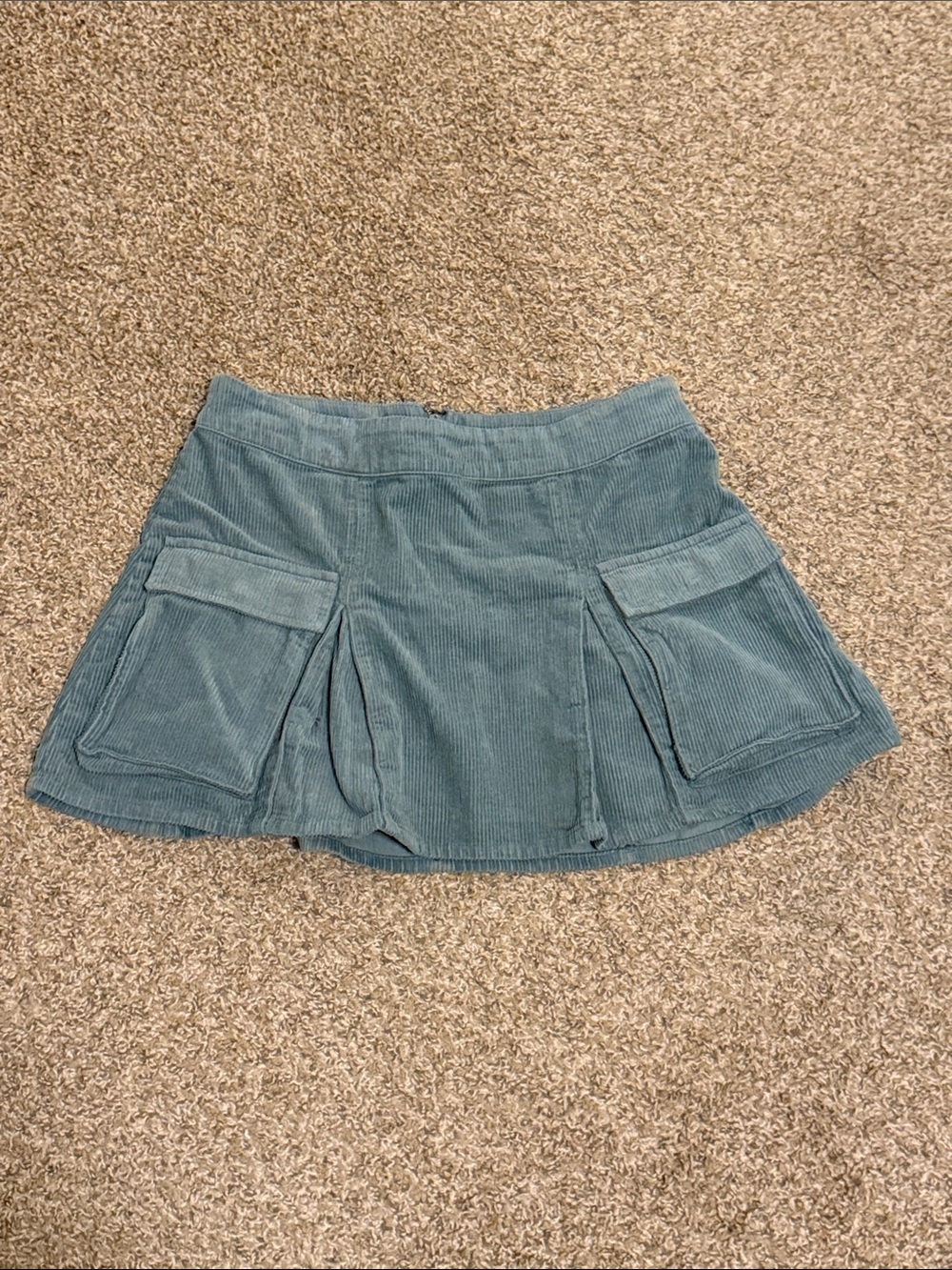 wild fable Teal Corduroy Mini Skirt Grunge Y2K 90s with Utility Pockets